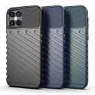 RMPACK Apple iPhone 12 / iPhone 12 Pro 6.1' Szilikon Tok Twill Ütésálló Thunder Series Kivitel Fekete