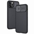 RMPACK Apple iPhone 12 / iPhone 12 Pro 6.1' Nillkin Camshield Tok Kamera lencsevédővel Textured Series Fekete