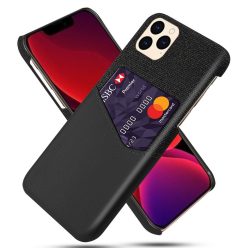   RMPACK Apple iPhone 12 / iPhone 12 Pro 6.1' Tok Kártyatartóval Premium Műanyag Fekete