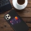 RMPACK Apple iPhone 12 / iPhone 12 Pro 6.1' Tok Kártyatartóval Premium Műanyag Fekete
