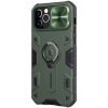 RMPACK Apple iPhone 12 / iPhone 12 Pro 6.1' Ütésálló Tok Nillkin Camshield Armor PC TPU Combo Gyűrűvel Zöld