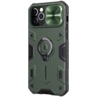 RMPACK Apple iPhone 12 / iPhone 12 Pro 6.1' Ütésálló Tok Nillkin Camshield Armor PC TPU Combo Gyűrűvel Zöld