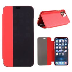   RMPACK Apple iPhone 12 / iPhone 12 Pro 6.1' View Windows Notesz Tok Kitámasztható Piros