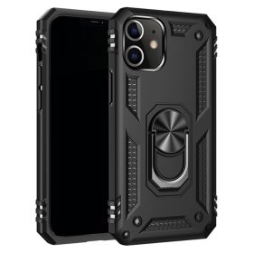   RMPACK Apple iPhone 12 / iPhone 12 Pro 6.1' Armor Tok Ütésálló 2in1 PC TPU Series Gyűrűs - Kitámasztható Fekete