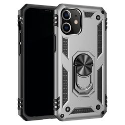   RMPACK Apple iPhone 12 / iPhone 12 Pro 6.1' Armor Tok Ütésálló 2in1 PC TPU Series Gyűrűs - Kitámasztható Szürke