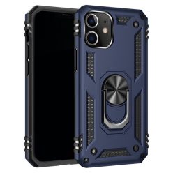   RMPACK Apple iPhone 12 / iPhone 12 Pro 6.1' Armor Tok Ütésálló 2in1 PC TPU Series Gyűrűs - Kitámasztható Kék