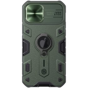  RMPACK Apple iPhone 12 / iPhone 12 Pro 6.1' Nillkin Tok Camshield Armor Series Ütésállókivitel Ring - Gyűrűs Zöld