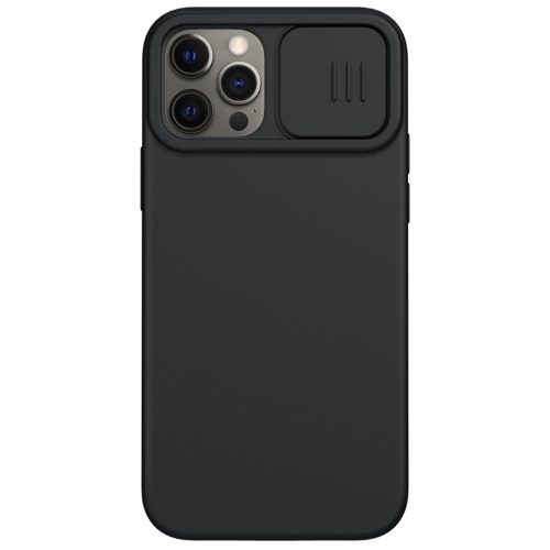 RMPACK Apple iPhone 12 / iPhone 12 Pro 6.1' Liquid Tok 3in1 Nillkin Shock - Series Kamera lencsevédővel Fekete
