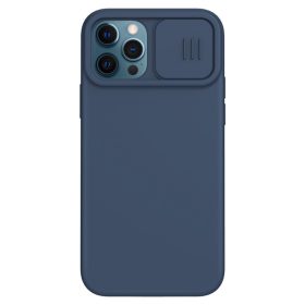   RMPACK Apple iPhone 12 / iPhone 12 Pro 6.1' Liquid Tok 3in1 Nillkin Shock - Series Kamera lencsevédővel Kék