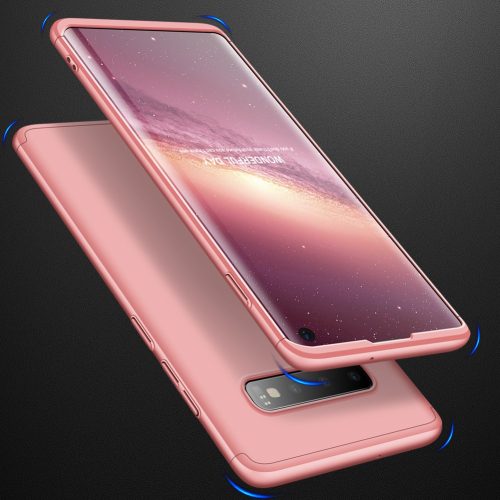 Samsung Galaxy S10 GKK Tok 3in1 Teljesvédelemmel Frosted Plastic Rózsaszín
