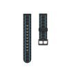 Samsung Galaxy Watch 3 45mm Óraszíj Pótszíj - Szilikon Sport Szíj - StripeBi Style Fekete-Kék