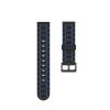 Samsung Galaxy Watch 3 45mm Óraszíj Pótszíj - Szilikon Sport Szíj - StripeBi Style Fekete-Sötétkék