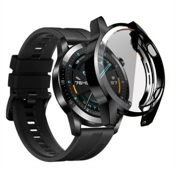 Huawei Watch GT2 46mm Védőkeret Fényes TPU Fekete Huawei Watch GT2 46mm Védőkeret Fényes TPU Fekete