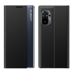   RMPACK Xiaomi Redmi Note 10 Notesz Tok Prémium View Window Ablakos Fekete