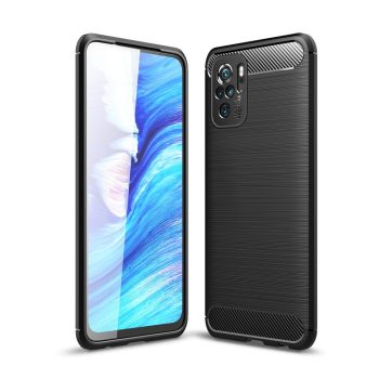 RMPACK Xiaomi Redmi Note 10 Szilikon Tok Ütésállókivitel Karbon Mintázattal Fekete   RMPACK Xiaomi Redmi Note 10 Szilikon Tok Ütésállókivitel Karbon Mintázattal Fekete
