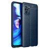 RMPACK Xiaomi Redmi Note 10 Szilikon Tok Bőrmintázattal TPU Prémium Sötétkék