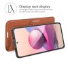 RMPACK Xiaomi Redmi Note 10 Notesz Tok Business Series V2 Kitámasztható Bankkártyatartóval Barna