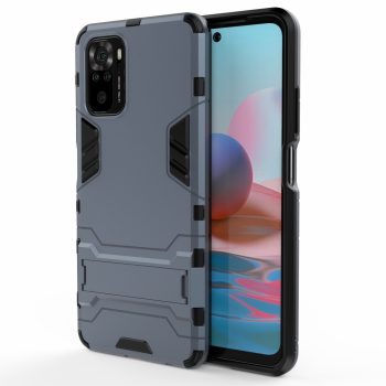 RMPACK Xiaomi Redmi Note 10 Tok 2in1 Ütésálló - Kitámasztható TPU Hybrid Kék   RMPACK Xiaomi Redmi Note 10 Tok 2in1 Ütésálló - Kitámasztható TPU Hybrid Kék