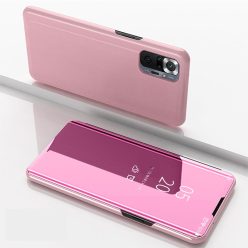   RMPACK Xiaomi Redmi Note 10 Pro Notesz Tok Mirror - Tükrözödő Áttetsző Fedlap Pink