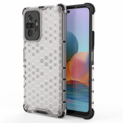   RMPACK Xiaomi Redmi Note 10 Pro Ütésállókivitel Szilikon Tok Honeycomb Shock-Proof TPU Szürke