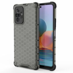   RMPACK Xiaomi Redmi Note 10 Pro Ütésállókivitel Szilikon Tok Honeycomb Shock-Proof TPU Fekete