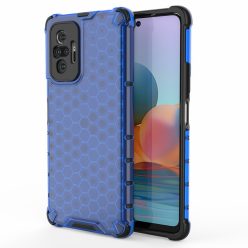   RMPACK Xiaomi Redmi Note 10 Pro Ütésállókivitel Szilikon Tok Honeycomb Shock-Proof TPU Kék