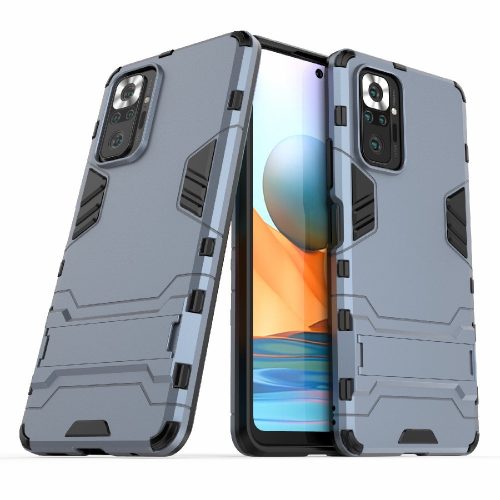 RMPACK Xiaomi Redmi Note 10 Pro Tok 2in1 Ütésálló - Kitámasztható TPU Hybrid Kék