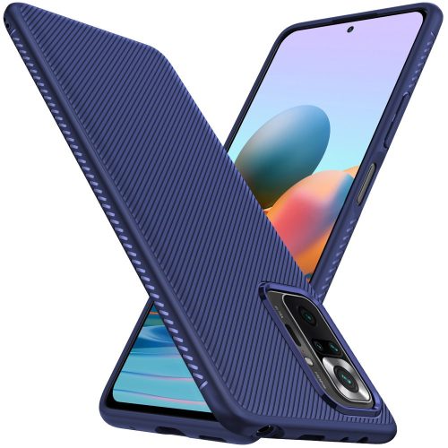 RMPACK Xiaomi Redmi Note 10 Pro Tok Szilikon Tok JazzTwill Series Kék