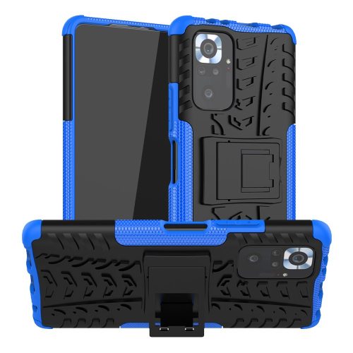 RMPACK Xiaomi Redmi Note 10 Pro Ütésálló Tok Kitámasztható 2in1 Hybrid Kék