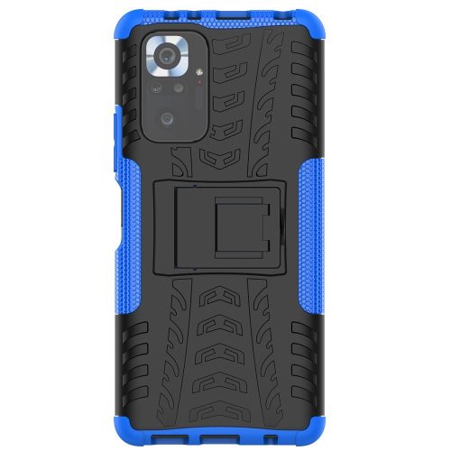 RMPACK Xiaomi Redmi Note 10 Pro Ütésálló Tok Kitámasztható 2in1 Hybrid Kék