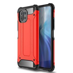   RMPACK Xiaomi Mi 11 Lite 4G/5G Ütésálló Armor Tok Guard Series 2in1 Piros
