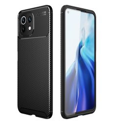   RMPACK Xiaomi Mi 11 Lite 4G/5G Szilikon TPU NEW Carbon Fiber - Karbon Minta Fekete