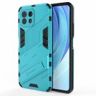 RMPACK Xiaomi Mi 11 Lite 4G/5G Tok Ütésállókivitel Kitámasztható PC + TPU 2in1 Anti-Drop Series Kameralencse védelemmel Világoskék