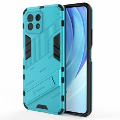   RMPACK Xiaomi Mi 11 Lite 4G/5G Tok Ütésállókivitel Kitámasztható PC + TPU 2in1 Anti-Drop Series Kameralencse védelemmel Világoskék