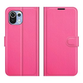   RMPACK Xiaomi Mi 11 Lite 4G/5G Notesz Tok Business Series V2 Kitámasztható Bankkártyatartóval Pink