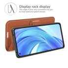 RMPACK Xiaomi Mi 11 Lite 4G/5G Notesz Tok Business Series V2 Kitámasztható Bankkártyatartóval Barna