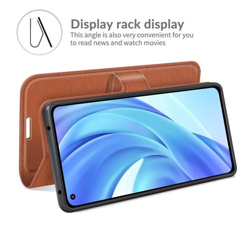 RMPACK Xiaomi Mi 11 Lite 4G/5G Notesz Tok Business Series V2 Kitámasztható Bankkártyatartóval Barna