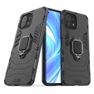 RMPACK Xiaomi Mi 11 Lite 4G/5G Védőtok Ring Guard Gyűrűs 2in1 Tok Ütésálló - Kitámasztható TPU Hybrid Fekete