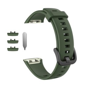   RMPACK Honor Band 6 Pótszíj Óraszíj Szilikon - Sport Style SötétZöld