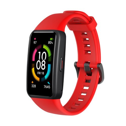 RMPACK Honor Band 6 Pótszíj Óraszíj Szilikon - Sport Style Piros