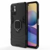 RMPACK Xiaomi Redmi Note 10 5G Védőtok Ring Guard Gyűrűs 2in1 Tok Ütésálló - Kitámasztható TPU Hybrid Fekete
