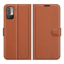   RMPACK Xiaomi Redmi Note 10 5G Notesz Tok Business Series V2 Kitámasztható Bankkártyatartóval Barna