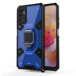   RMPACK Xiaomi Redmi Note 10 5G Ütésálló Tok Raptor Edition PC+TPU Hybrid Mágneses Gyűrűvel Kék
