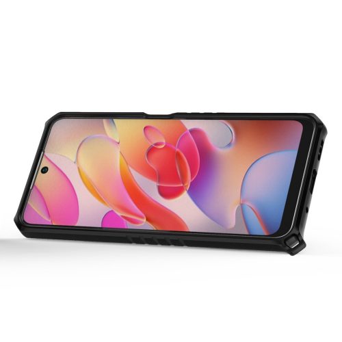 RMPACK Xiaomi Redmi Note 10 5G Ütésálló Tok Raptor Edition PC+TPU Hybrid Mágneses Gyűrűvel Szürke