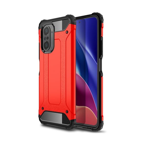 RMPACK Xiaomi Poco F3 / Mi 11i 5G Ütésálló Armor Tok Guard Series 2in1 Piros