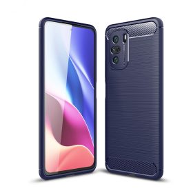   RMPACK Xiaomi Poco F3 / Mi 11i 5G Szilikon Tok Ütésállókivitel Karbon Mintázattal Kék