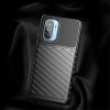 RMPACK Xiaomi Poco F3 / Mi 11i 5G Szilikon Tok Twill Ütésálló Thunder Series Kivitel Fekete