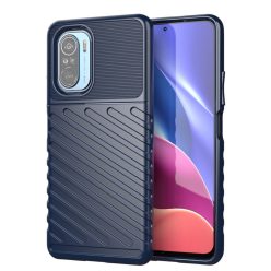   RMPACK Xiaomi Poco F3 / Mi 11i 5G Szilikon Tok Twill Ütésálló Thunder Series Kivitel Kék
