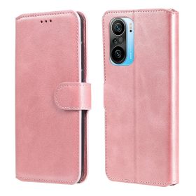   RMPACK Xiaomi Poco F3 / Mi 11i 5G Notesz Tok Business Series Kitámasztható Bankkártyatartóval Rózsaarany
