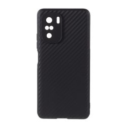   RMPACK Xiaomi Poco F3 / Mi 11i 5G Szilikon Tok Carbon Mintázattal TPU Fekete